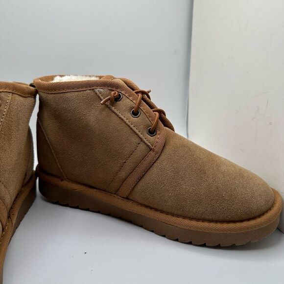 CUSHIONAIRE Women's Classic Fur Lined Lace Up Casual Winter Boots 7.5 CHESTNUT - Picture 6 of 7